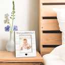 Beliran New Grandparent Gifts Picture Frame 5x7, First Time Grandparent Gifts Photo Frame, Grandparents Baby Announcement, A New Grandchild to Love Wooden Picture Photo Frames for Desk Home Room Decor