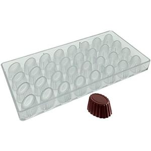32 Cavities Professional Chocolate Mold Oval Flower Pot Shape Polycarbonate Candy Mould