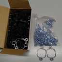 Kittmip 60 Pcs Mount Compatible with 100 ft Govee Pro H706 H806 Permanent Outdoor Lights Brackets with Screws for Soffit, Clip Replace Glue(Black)