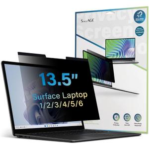 SenseAGE Magnetic Privacy Screen Protector for Surface Laptop 13.5 inch (6/5/4/3/2/1), Easy On/Off Privacy Filter, Anti Blue Light Glare, Notebook Privacy Screen Filter, Compatible with Surface Laptop 13.5"