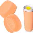 2pcs Silicone Boot for Owala SmoothSip Slider Coffee Tumbler 20oz 12oz, Anti-Slip Sleeve for Travel Coffee Mug, Protective Accessories for Owala BPA Free (Peach Keen)