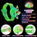 24 Pack Light Up Fidget Spinner Bracelet, Party Favors for Kids 4-8 8-12, Glow in the Dark Halloween Goodie Bags Stuffers for Kids, Treasure Box Toys Classroom Prizes, Stocking Stuffers Birthday Gift