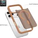 PinLiSheng Magnetic for iPhone 17 Pro Max Case with 1 Screen Protector [Mil-Grade Drop Protection] [Compatible with Magsafe] Shockproof Slim Translucent Matte Protective Phone Case, Brown