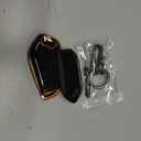 ELOHEI Key Fob Cover for Kia with Keychain, Key Fob Case for 2024 2025 2026 Kia K5 Sorento Forte Soul Telluride(Gold Edge Black)