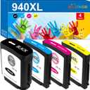940 Ink Cartridge XL Replacement for HP 940XL Ink Cartridge Compatible for HP Officejet Pro 8000 8500 8500A 8500A Plus Printer, 940XL Ink Cartridges Combo Pack