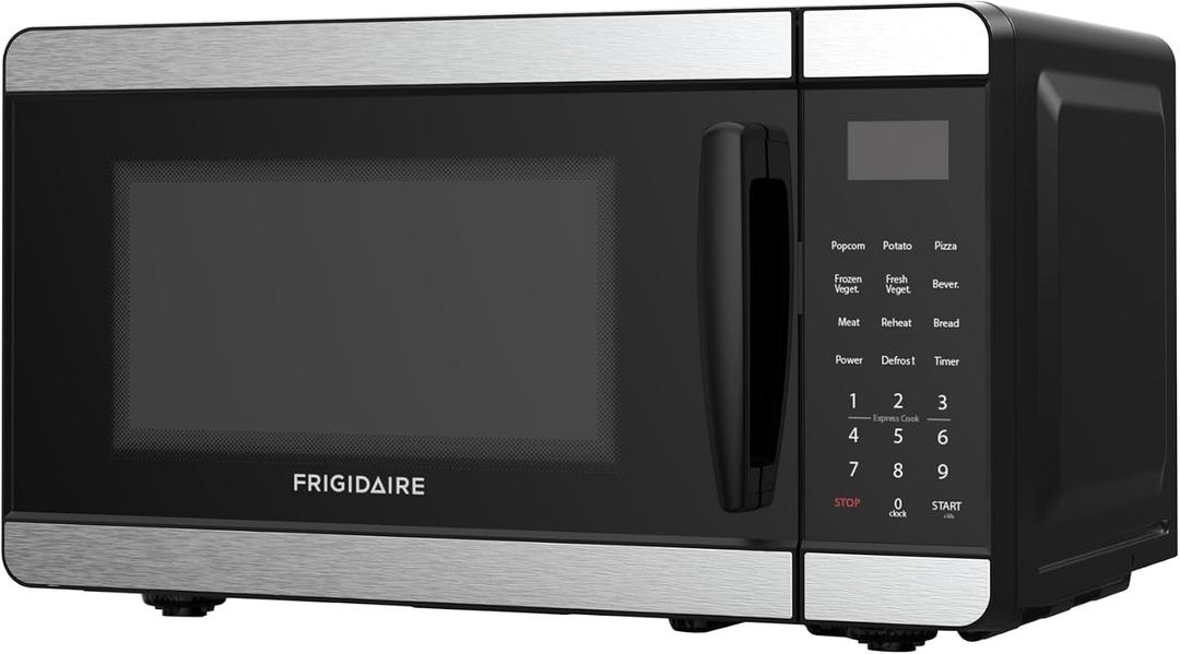 Frigidaire Countertop Microwave - Digital Control Panel - 6 Auto Cooking Settings - 10 Power Levels - Child Safety Lock - 0.7 Cu. Ft., Stainless Steel