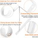 4 Pack Heavy Duty Closet Shelf & Rod Brackets, Wall Mounted Closet Shelf Brackets, 11 x 10.2 Inch Closet Shelf Brackets with Rod Support, White