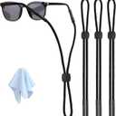 3 Pcs Glasses Strap-Adjustable Eyeglass Holders for Men, Women, and Kids - Neck Eyewear Retainer, Sports Sunglasses Strap, Lanyard