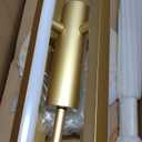 Gold Modern LED Chandelier, Dimmable 4 Lights Ceiling Pendant Lighting for Dining Room Living Room Kitchen Island Bedroom Foyer 3000K/4000K/5000K 3CCT Selective, 27.76in