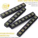 Monthly Pill Organizer, 28 Day Pill Box 1 Time a Day with Dust-Proof Case, Large 4 Weeks a Month Pill Case Container, Daily Vitamin Case Box for Pills/Medicine/Fish Oil/SupplementsBlack