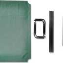 Amazon Basics Cooling Breathable Elevated Dog Bed with Durable Metal Frame for Large Dogs, X-Large, 60 x 37 x 9 Inch, Green, Easy to Clean