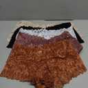 READY TO LOVE Sexy Women's Underwear Lace Shorts V Waist Breathable Cheeky Panties Boyshorts Underwear Women 5 Pack, Size: L