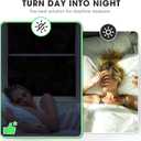 5 x Blackout Window Film, Window Privacy Film Frosted Faux 3D Floral Decorative Static Cling Heat Blocking Window Tint, Black, 17.5" x 78.7"