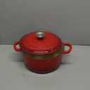 3 Qt Enameled Cast Iron Dutch Oven with Lid, E-far Small Round Nonstick Dutch Oven Pot for Bread Baking Braising Stews Roasting Cooking, Heavy Duty, Induction & Oven Safe - Red