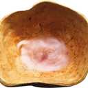 Wooden Bowl Decorative Natural Wood Fruit Bowls, Irregular Creative Wood Bowl, Rustic Hand Carved Candy Snack Keys Serving Bowls for Home Decor (12"-14" Diameter)