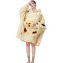 Aemicion Oversized Wearable Blanket,Cozy Hoodie Blanket,Warm Sherpa Sweatshirte Blanket Gifts for Women Men Adult-Burritos, M