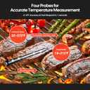INKBIRD WiFi Wireless Meat Thermometer with 360Readable LCD Standalone Base4 Probes Digital Food Meat Thermometer with Remote Control for BBQ, Grill, Oven, Smoker, Rotisserie, Kitchen