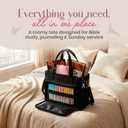 Bible Bags for Women Organizer Including Large Bible Cover Case for Women and Prayer Journal for Woman Keeps Everything Organized for Church & Bible Study, Perfect Christian Gift for Woman of Faith