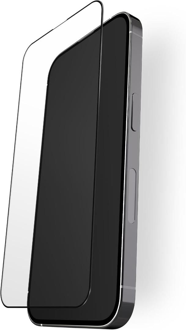 BodyGuardz Pure 3 Glass Compatible with iPhone 17 and iPhone 16 Devices - Durable Anti-Glare Tempered Glass, Easy Install, Edge-to-Edge, Case-Friendly - Black Border (for iPhone 17 Pro Max / 16 Pro Max - 6.9 inch)