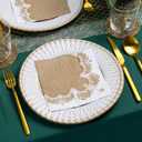 Talking Tables 24 x Large Gold Disposable Paper Plates-Strong and Sturdy Elegant Pretty Design Recyclable Dishes for Christmas, Birthday Party, Weddings, Anniversary 10.6