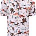 Mens Golf Polo Shirts Short Sleeve Dry Fit Performance Moisture Wicking Casual Funny Golf Polo Shirts for Men (XX-Large, Desert Cowboy)