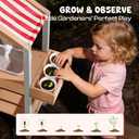 ROBOTIME Wooden Outdoor Mud Kitchen with Canopy and Sink for Kids Ages 3+, 15 inches x 6 inches x 30 inches