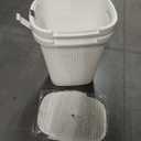 Mind Reader 50L Slim Laundry Hamper, Clothes Basket, Lid, Wicker Design, Plastic, 17.65"L x 13.75"W x 21"H, Set of 2, White