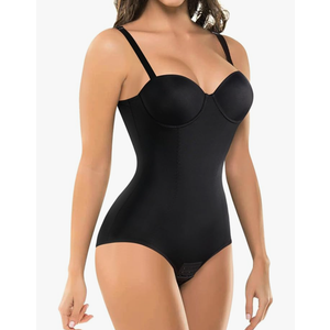 BRABIC Bodysuit Shapewear for Women Tummy Control Dress Backless Bodysuit Tops Body Shaper with Built-in Bra, L