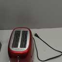 Roter Mond 2 Slice Toaster Retro Stainless Steel with Bagel, Cancel, and Defrost Functions, 6 Bread Shade Settings, Extra Wide Slots and Removable Crumb Tray, Red