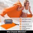 4Monster Camping Towels Super Absorbent, Fast Drying Microfiber Travel Towel, Quick Dry Ultra Soft Compact Gym Towel for Swimming Beach Hiking Yoga Travel Sports Backpack (59.00" x 30.00", Orange)