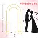 GRENTY Open Arch Backdrop Stand,7.2 FT Metal Double Arch Backdrop Frame U Shaped Wedding Arches for Wedding Ceremony, Baby Shower, Birthday Party, Graduation Party