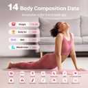 Ovutek Smart Scale for Body Weight, Digital Bathroom Scale BMI Weighing Body Fat Scale, Accurate Body Composition Scale Monitor for People's Health with Smartphone App, Compact Size, 400lb (Pink)