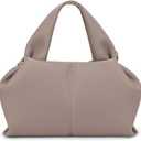 JQWYGB Cloud Pouch Dumpling Clutch Purse Women Tote Shoulder Retro Crossbody Bag with Removable Strap (Large, Grey)