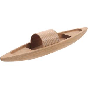 3 x STOBOK Wooden Boat Model 9.84 Inch Small Rowboat Craft Natural Desktop Ornament for Home Office Bedroom Decoration (25.00X5.00X4.50CM)