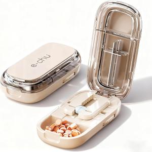 E Chu Pill Cutter Splitter for Small and Tiny Pills - Adjustable Pill Splitter with Centering Device for Cutting Multiple Pills, Accurate Alignment and Easy to Use