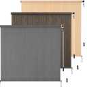 Outdoor Roller Shade 4' W x 6' L Cordless Patio Shades Roll Up Outdoors Blinds with UV Protection, Exterior Roller Shades Cloth for Porch Pergola, Dark Gray