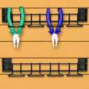 Blulu 2 Pcs Slatwall Screwdriver Holders Slatwall Plier Holders Screw Driver Holders Organizers Slatwall Hooks and Hangers Accessories for Clothing Home Garage Shop Retail Display (Plier Style)