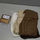 Farmhouse Knitted Personalised Christmas Stockings: 4 Pack 18 Inch Rustic Neutral Cable Knit Fireplace Stockings, Rustic Cozy Hanging Xmas Stocking Decorations for Family Holiday Dcor, Earth Tones