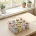 Candle Storage Organizer, 12 Slot Clear Acrylic Candlebox With Lid and Dividers, Holder for Scented Candles, Travel Candle Storage for Cabinet, Countertop, Closet and Home Shelf, 11.81*9.65*3.94 in