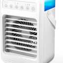 Portable Air Conditioners, Mini Air Conditioner Personal Evaporative Air Cooler with 4 Speeds 7 Colors, 600ML Portable Ac Unit Fan 2 Cool Mist Cooling Fan for Room Office Car