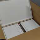 4 Tier Plastic Storage Bins with Lid 23QT, Stackable Storage Containers with Wheels, Folding Storage Boxes, Collapsible Storage Bins, Closet Organizers and Storage for Living Room,Office,Dorm (White)