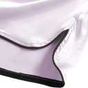 Rooscier Women's Satin Pajamas Set V Neck Short Sleeve Shirt With Shorts Sleepwear (Pink, XXL)