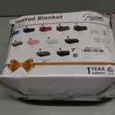 Homemate Heated Blanket Electric Throw - 50"x60" Heating Blanket Throw 1/2/4/6/8 Hours Auto-Off 10 Heat Level Over-Heat Protection Flannel Sherpa ETL Certification (01 - Light Grey)