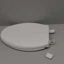 Bemis Aurora Slow Close Toilet Seat, Easy Clean Hinges and Adjustable Perfect Fit Plastic Seat, Made in USA, Elongated, White