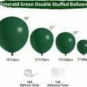 Emerald Green Double Stuffed balloons Different Size 115Pcs 5/10/12/18 Inch Dark Green Balloons Balloon Garland Arch kit for Birthday Baby Shower Jungle Safari Christmas Party