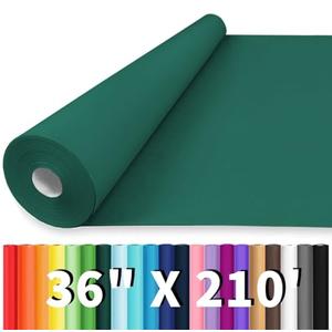 Vanhench 36" x 2520" (210') Green Solid Color Wrapping Paper, Art Construction Paper for Fathers Day, Birthday, Bouquet Flower Crafts Packing & Poster Bulletin Board Pack of 2