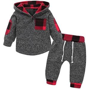 Toddler Baby Boy Clothes Infant Newborn Boy Outfit Long Sleeve Hoodie Sweatshirt Pants Fall Winter Clothes Set 100