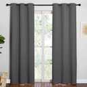 NICETOWN Noise Reducing Blackout Curtains 84" Long for Bedroom, Grey, 42" Wide, 2 Panels, Thermal Insulated Room Darkening Drapes for Home Family Decorations (42"W x 84"L (Pack of 2))