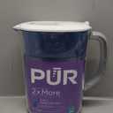 PUR 7-Cup Water Pitcher, 1 Genuine Filter, Cleaner, Great-tasting Water, Dishwasher Safe, Powerful, Faster Filtration, LockFit Cap Design - White