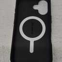 Speck CandyShell Grip Case iPhone 16 - Slim MagSafe Case for Women and Men - White/Black